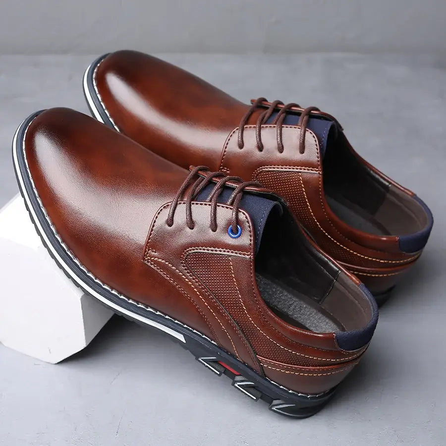 Retro Men Shoes Business Brand Leather Shoes